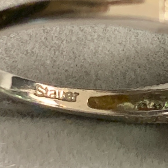 Helenite & Diamond 10k White Gold Ring - Picture 6 of 15